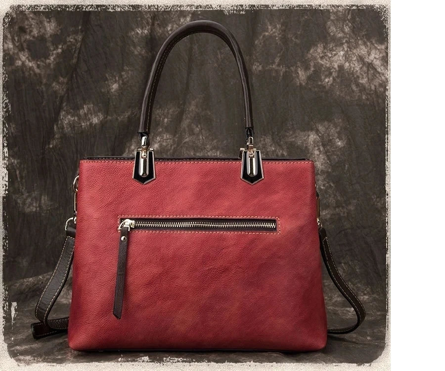 Sac Verona Box Vintage – Fabriqué en cuir véritable de première qualité 