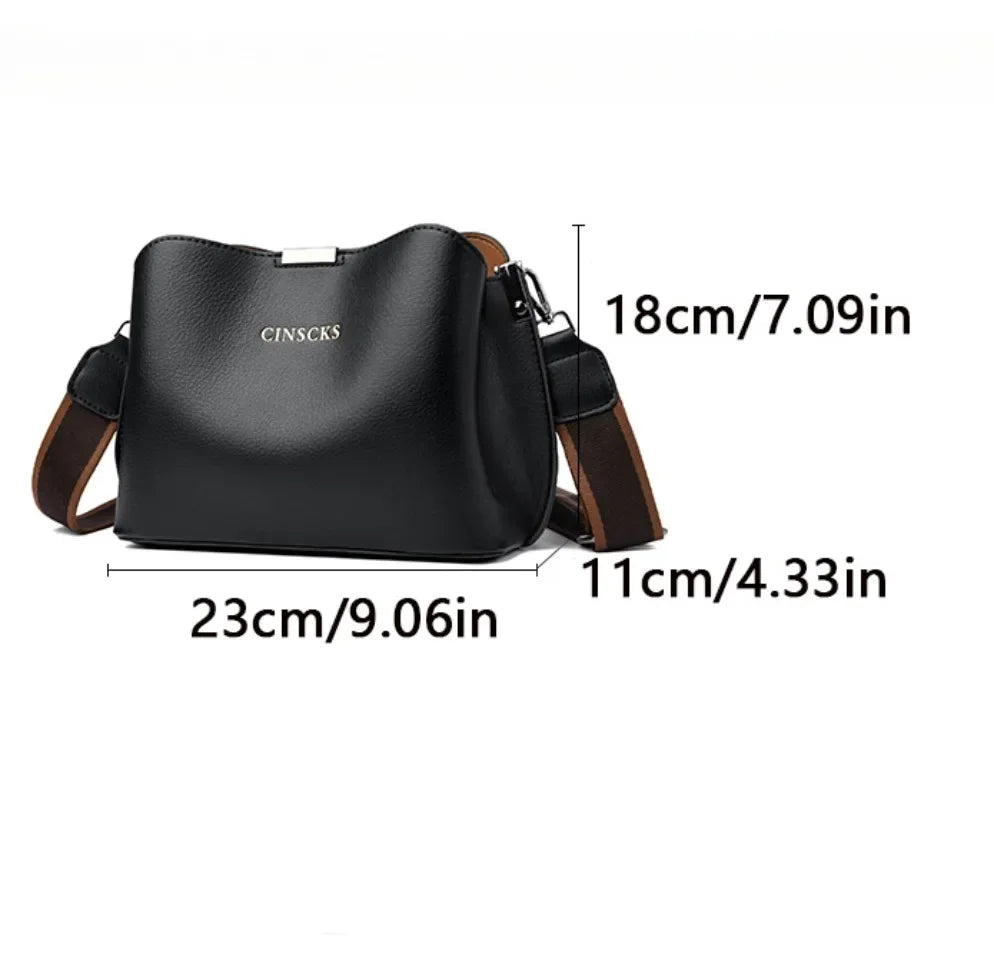 Sac à main élégant à trois compartiments pour femme