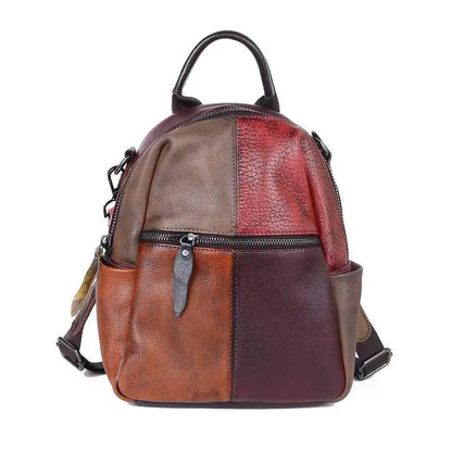 Sac à dos Diana Vintage Patchwork – Fabriqué en cuir véritable de première qualité