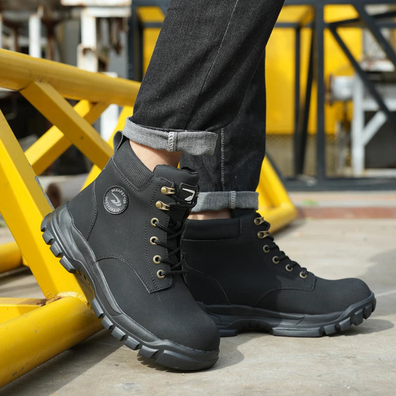 IronShield Pro – Botas de Segurança Impermeáveis com Biqueira de Aço