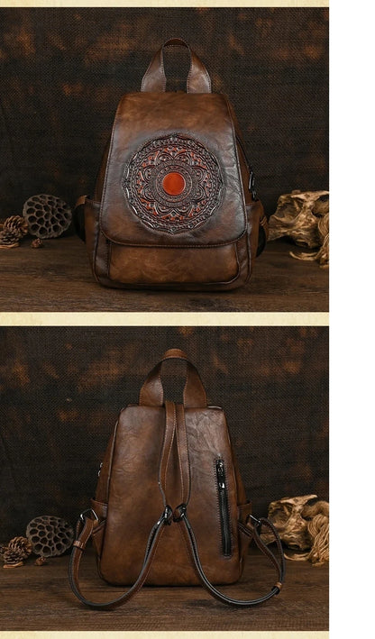 Sac à dos géométrique vintage Laura – Design élégant et de haute qualité