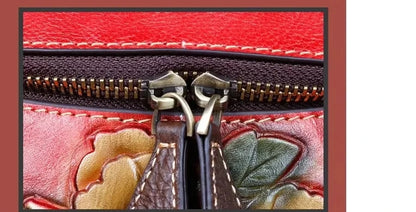 Sac à dos Matilde Vintage à motif floral – Fabriqué en cuir véritable de première qualité 