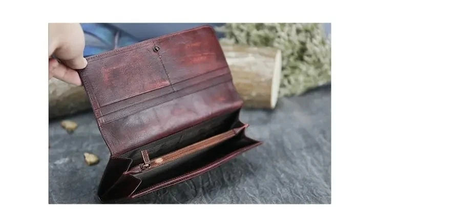 Portefeuille Aurora Classic Vintage – Fabriqué en cuir véritable de première qualité
