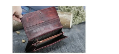 Portefeuille Aurora Classic Vintage – Fabriqué en cuir véritable de première qualité