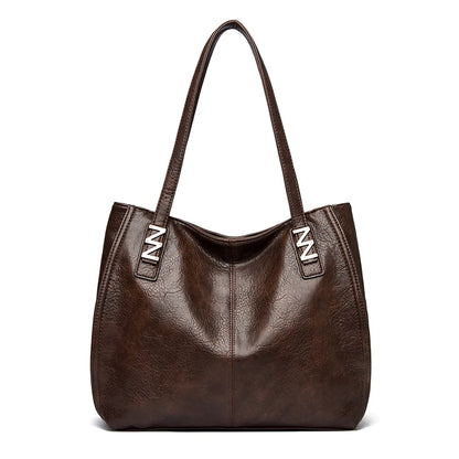 Grand sac à main pour femme en cuir PU souple, luxueux et élégant.