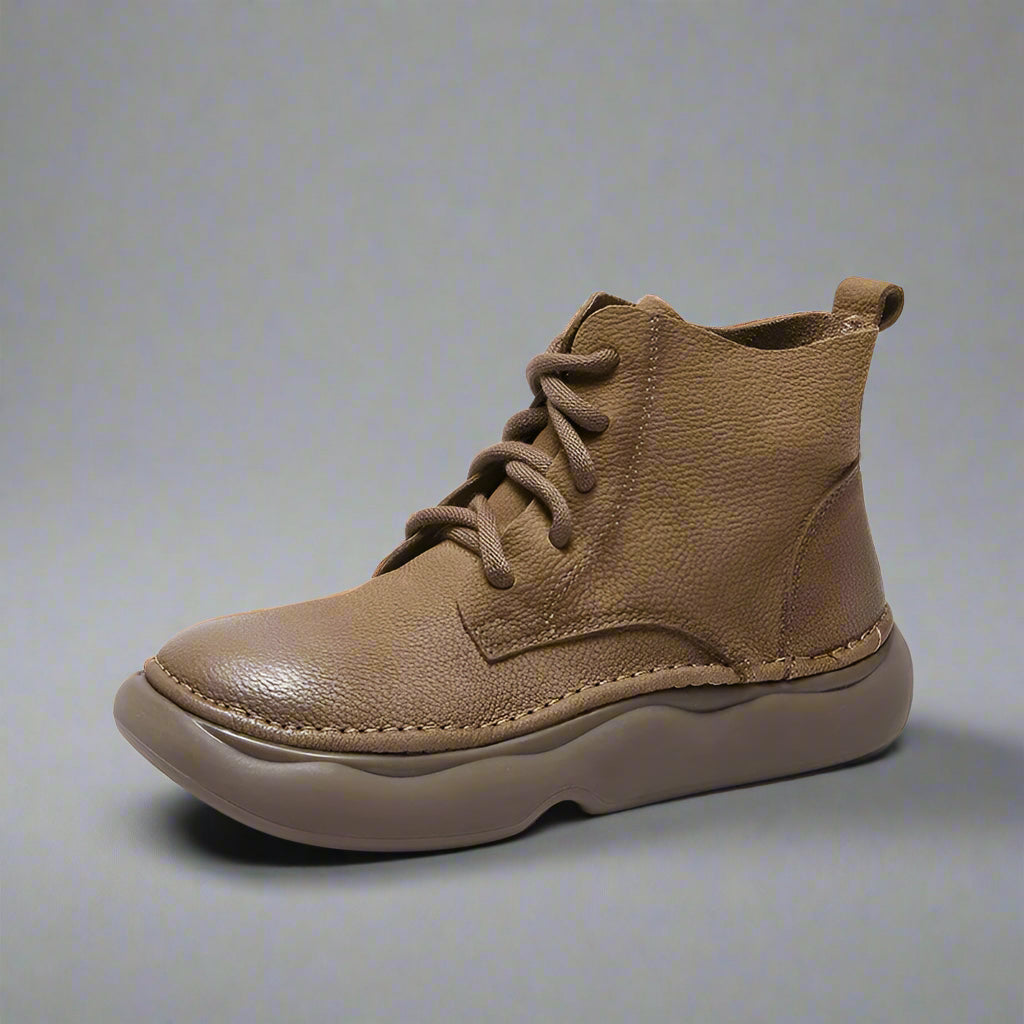Bottes authentiques pour femmes avec semelle épaisse et bout large