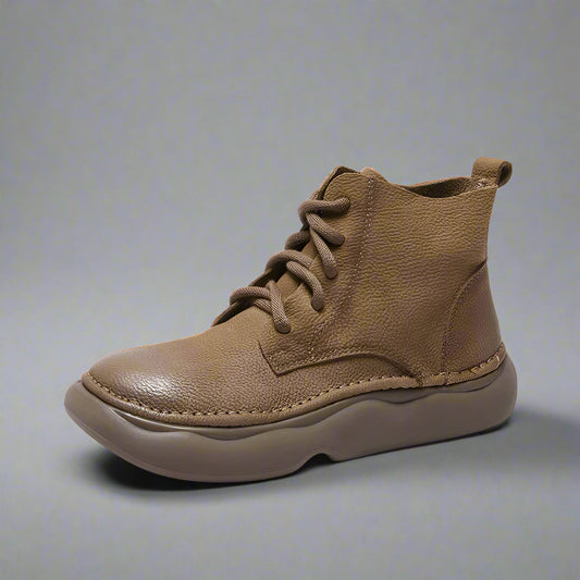 Bottes authentiques pour femmes avec semelle épaisse et bout large