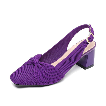Valentina Rouge - Sapato Slingback Elegante de Salto Médio