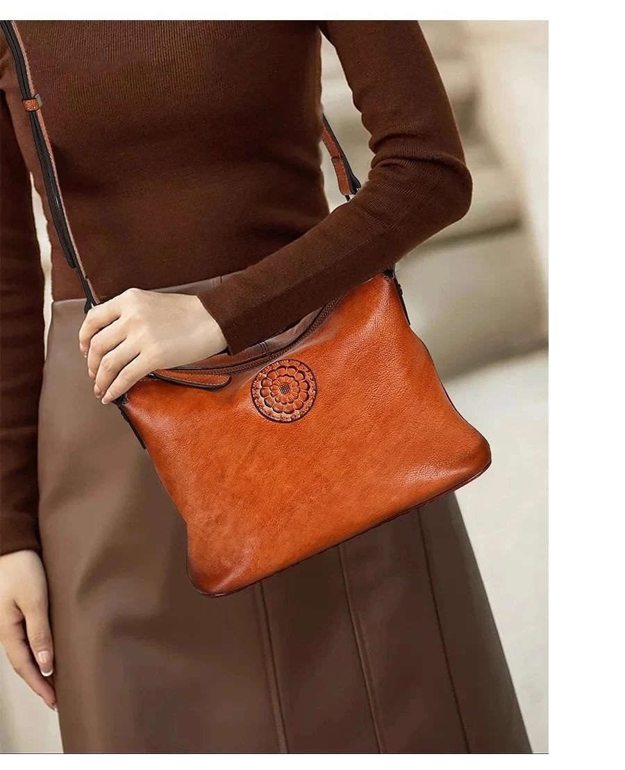 Sac Siena Vintage – En cuir véritable, compact 