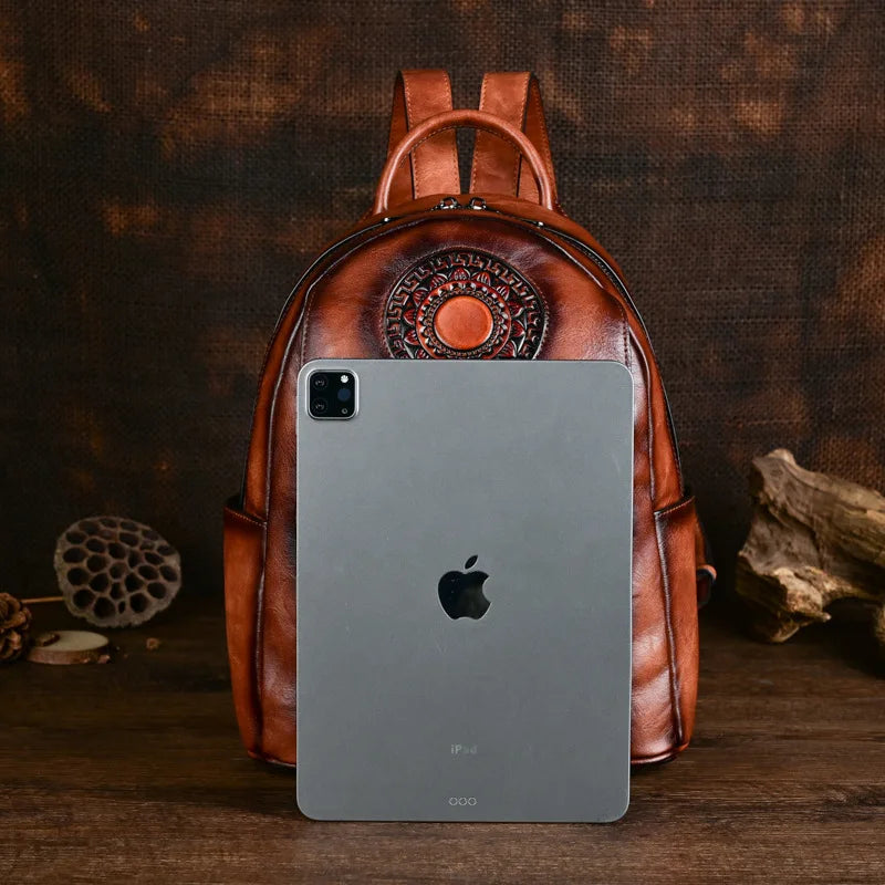 Sac à dos Maya Vintage Éléphant – Modèle antivol de haute qualité