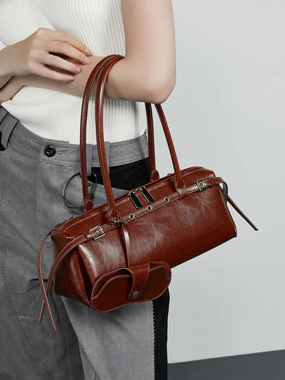Sac Catarina Vintage en cuir véritable
