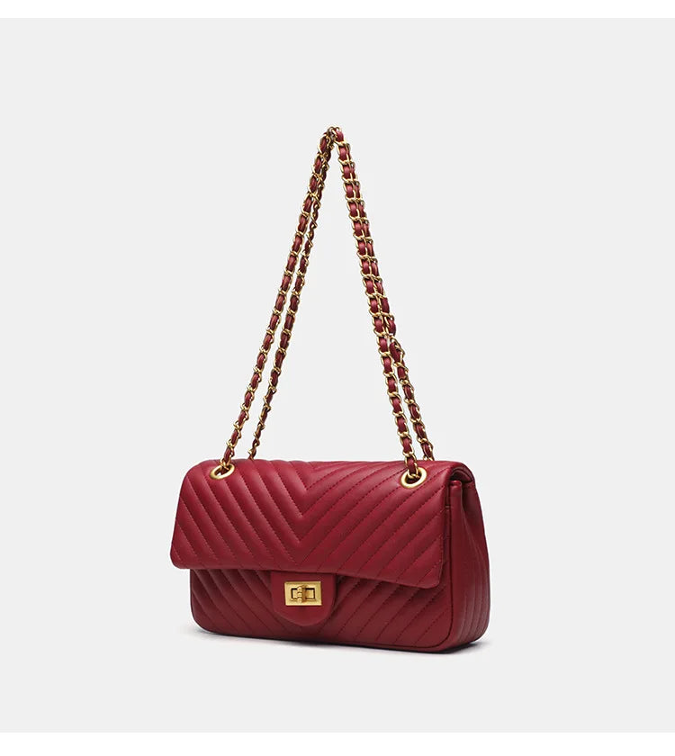 Véronique Chain – Bolsa em Couro Genuíno