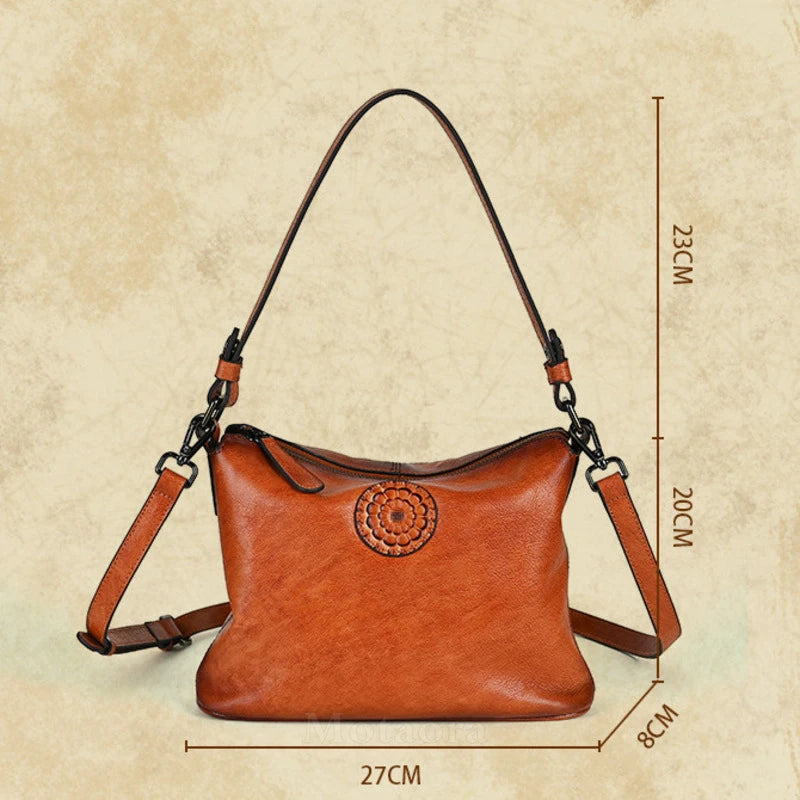 Sac Siena Vintage – En cuir véritable, compact 