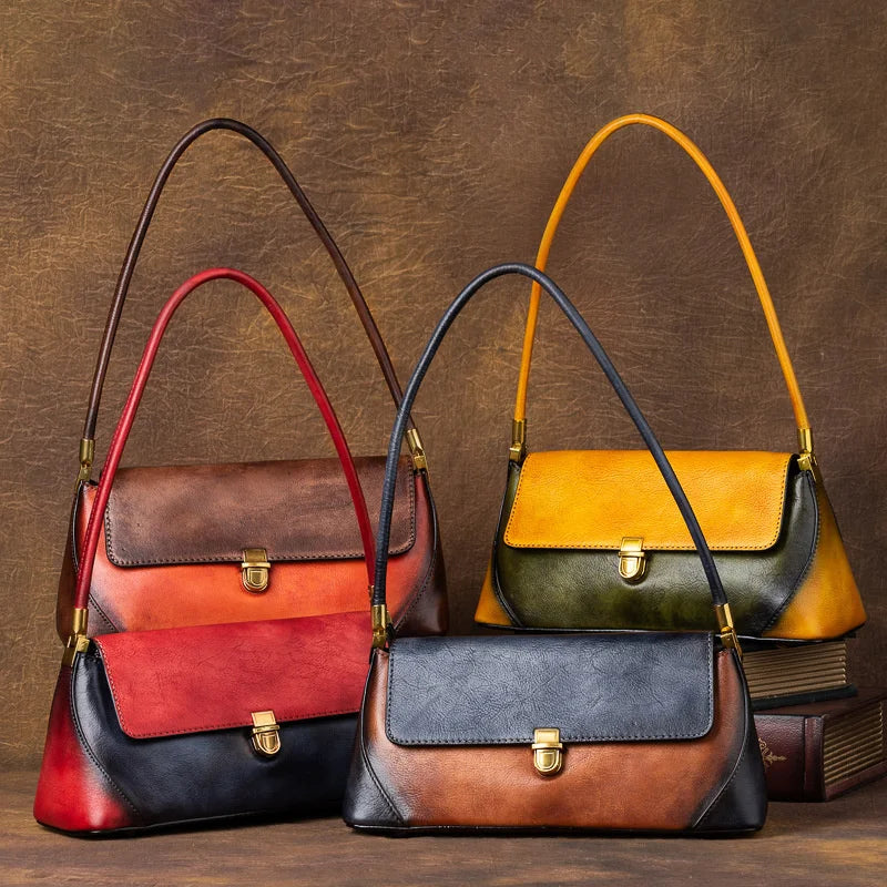 Sac Capri Vintage – Compact en cuir véritable 