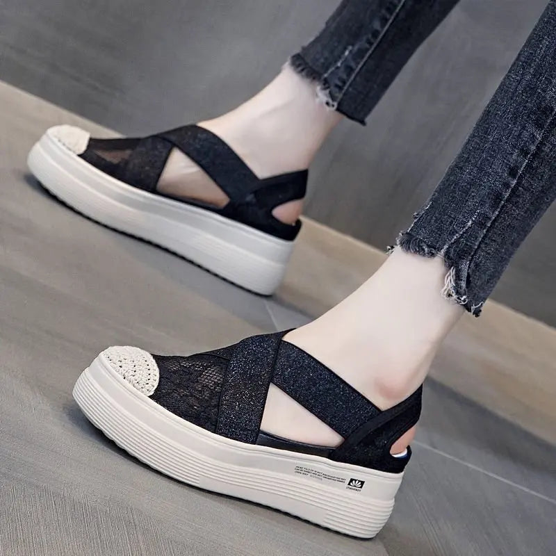 Andrea - Sandale à plateforme - tendance, confortable et très stylée. 