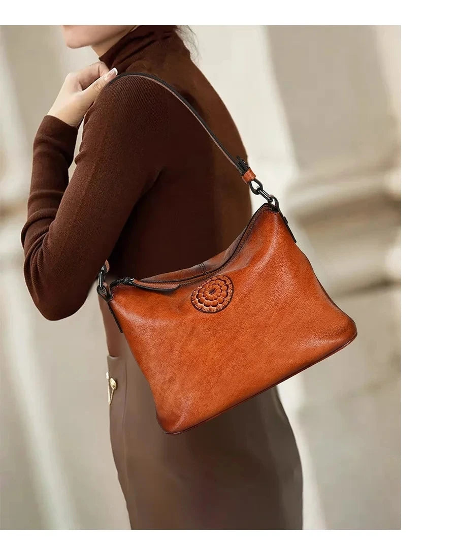 Sac Siena Vintage – En cuir véritable, compact 