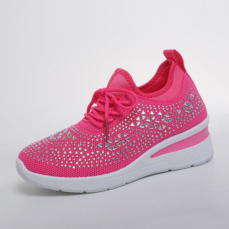 Lumière – Sapatos de Mulher com Cristais e Sola Elevada