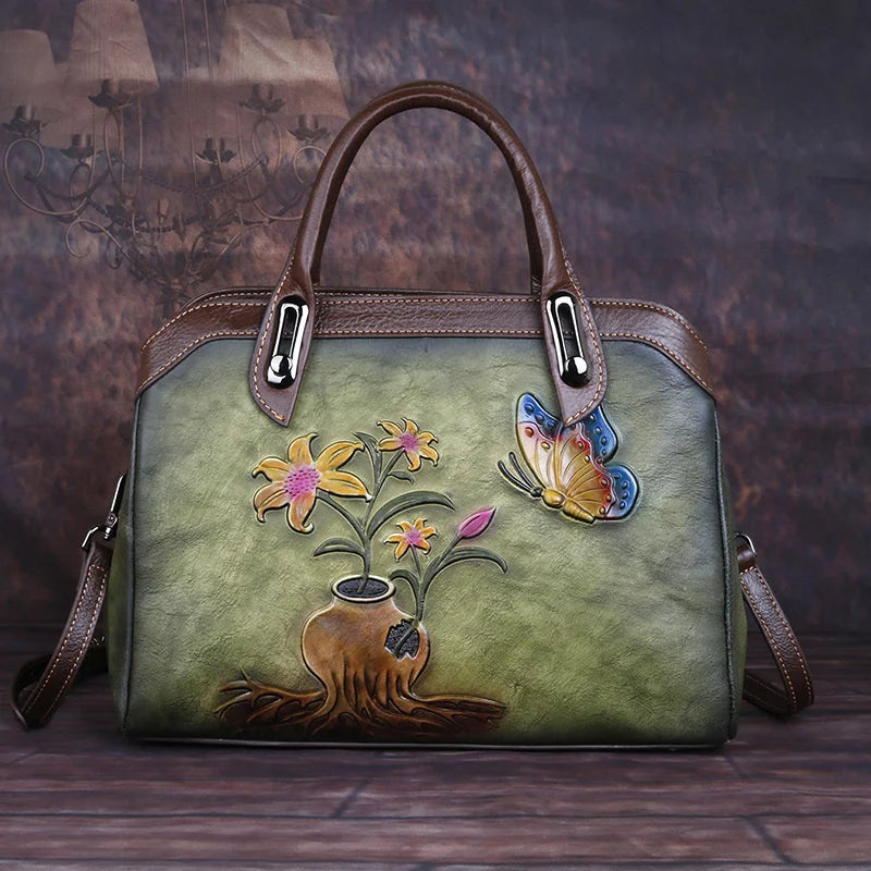 Mala Shell Mariana Vintage – Em Couro Genuíno Premium