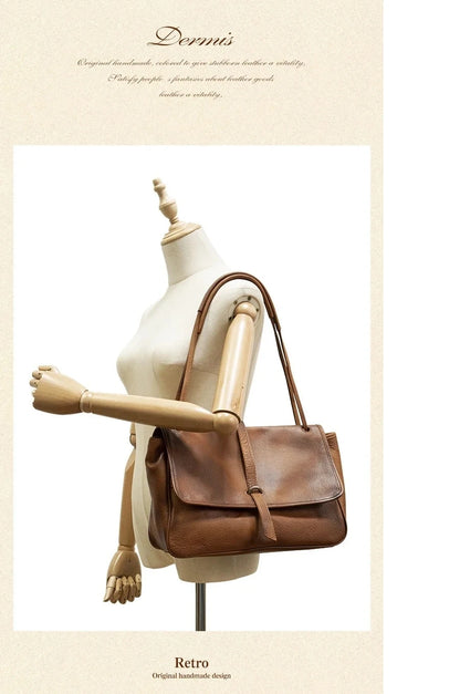 Mala Messenger Sofia Vintage – Em Couro Genuíno Premium