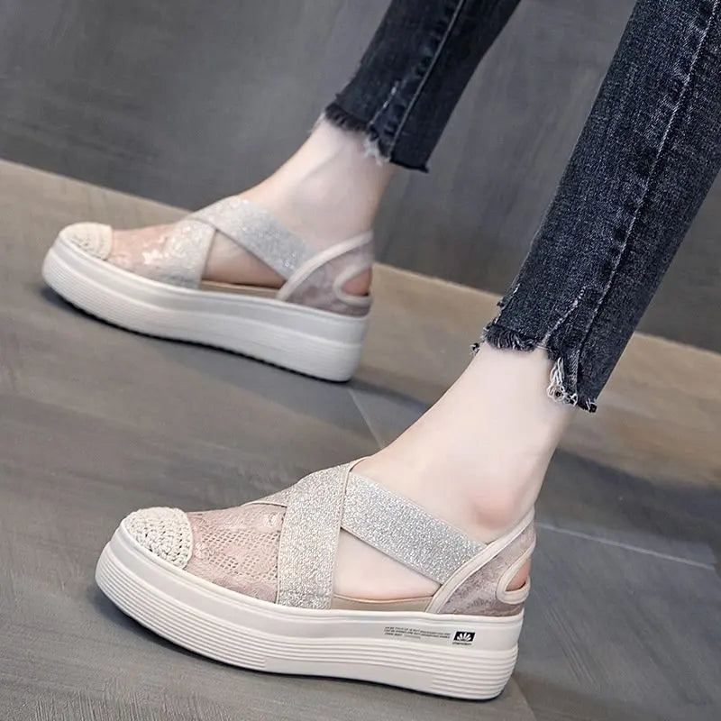 Andrea - Sandale à plateforme - tendance, confortable et très stylée. 