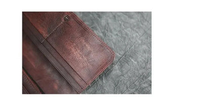 Portefeuille Aurora Classic Vintage – Fabriqué en cuir véritable de première qualité