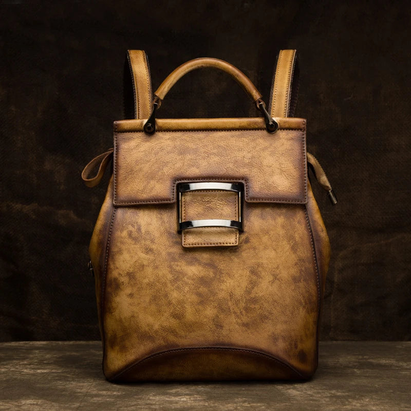 Mochila Verona Vintage – Em Couro Genuíno Premium