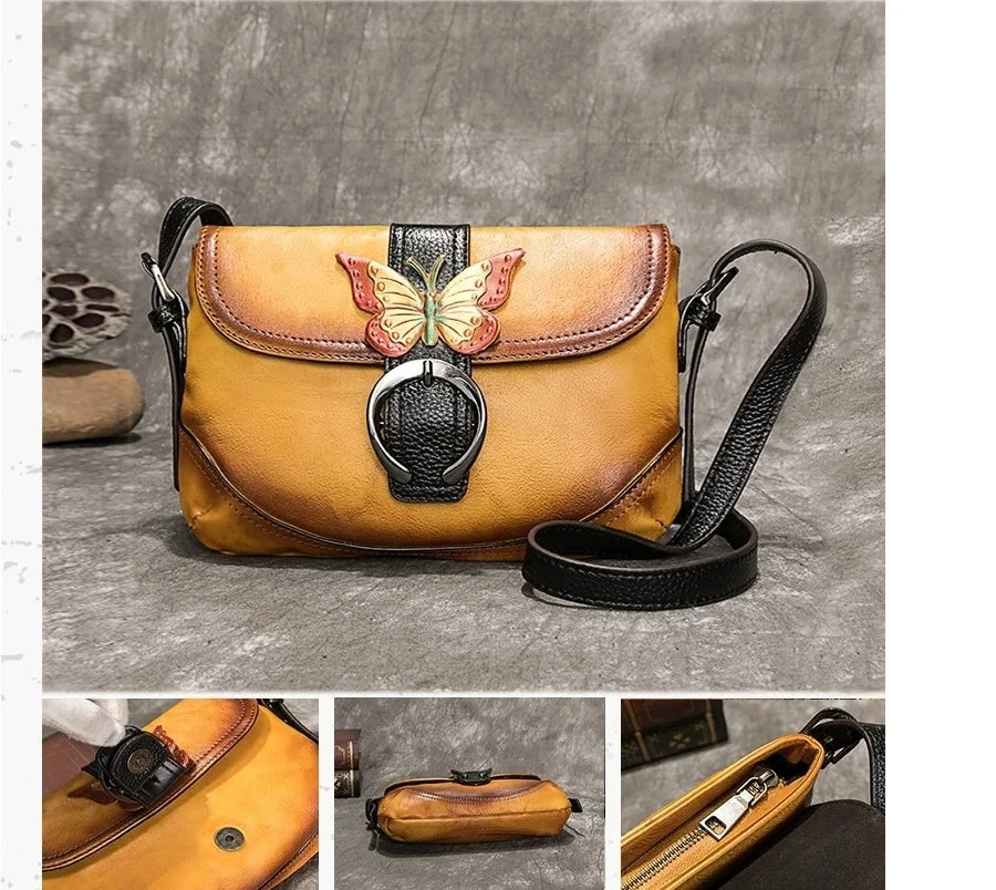 Sac Sofia Vintage Artistique – Fabriqué en cuir véritable de qualité supérieure