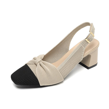 Valentina Rouge - Sapato Slingback Elegante de Salto Médio