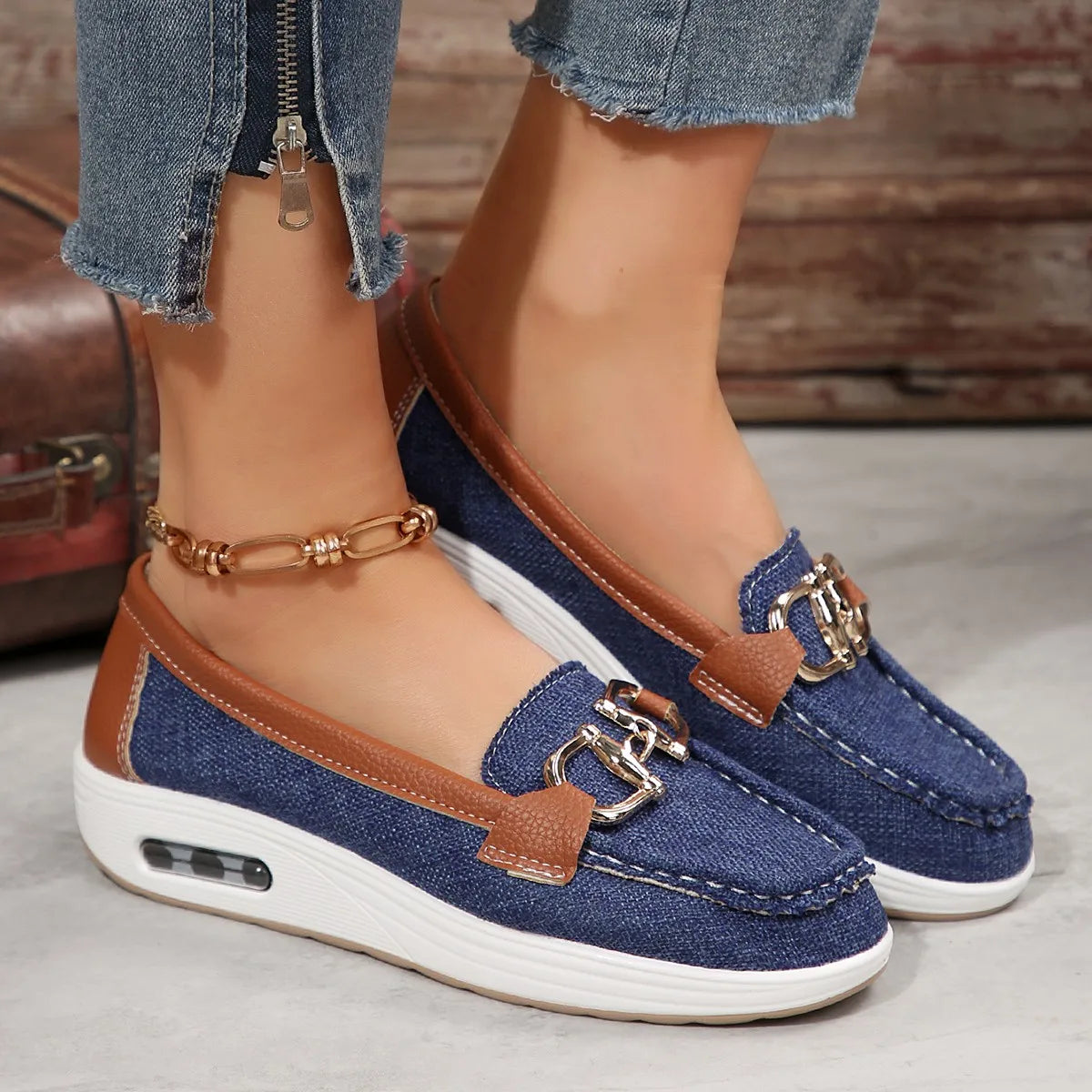 Cristina Marie - Mocassin décontracté pour femme, ultra confortable.
