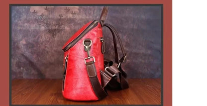 Sac à dos Matilde Vintage à motif floral – Fabriqué en cuir véritable de première qualité 