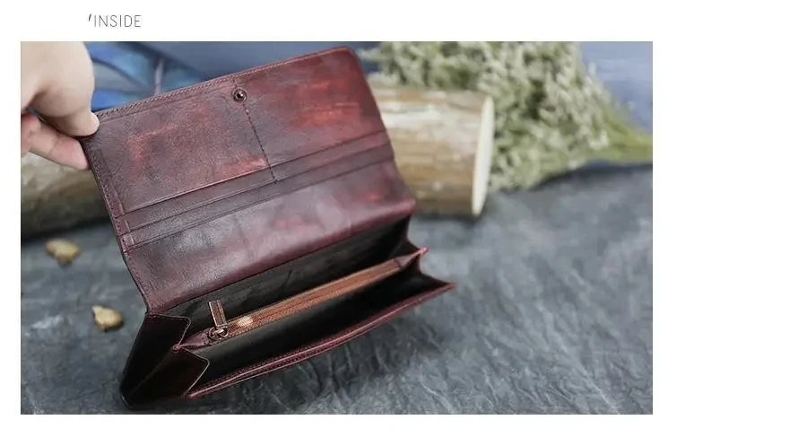 Portefeuille Aurora Classic Vintage – Fabriqué en cuir véritable de première qualité
