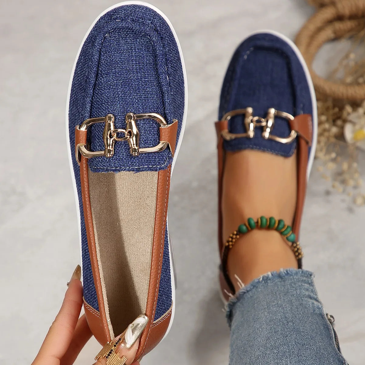 Cristina Marie - Mocassin décontracté pour femme, ultra confortable.