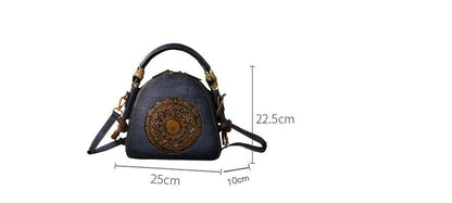 Sac coquillage oriental vintage Mei – Fabriqué en cuir véritable de qualité supérieure