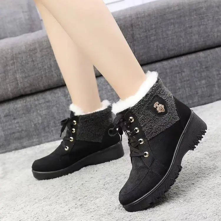 Terenne - Bottes rétro pour femmes avec doublure en laine