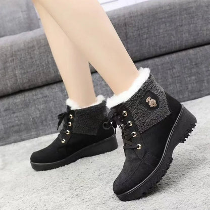 Terenne - Bottes rétro pour femmes avec doublure en laine