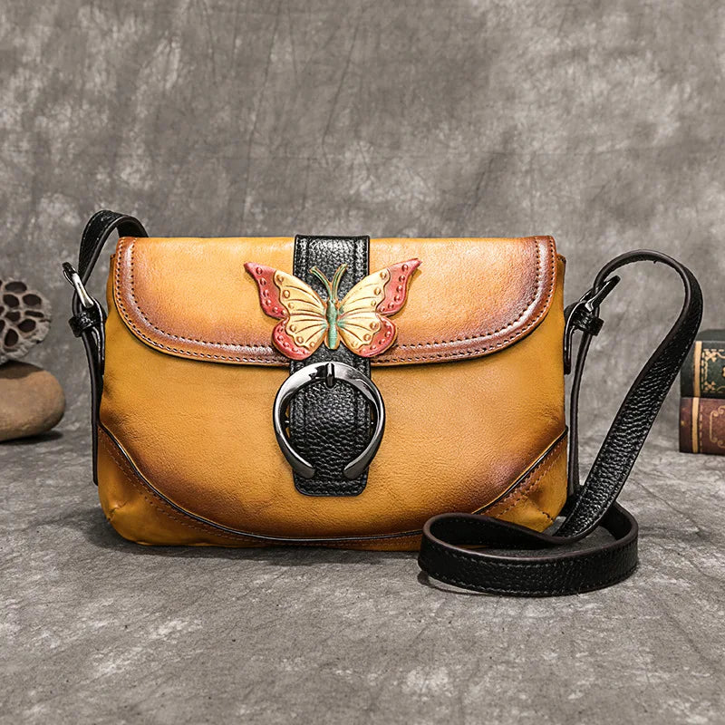 Sac Sofia Vintage Artistique – Fabriqué en cuir véritable de qualité supérieure