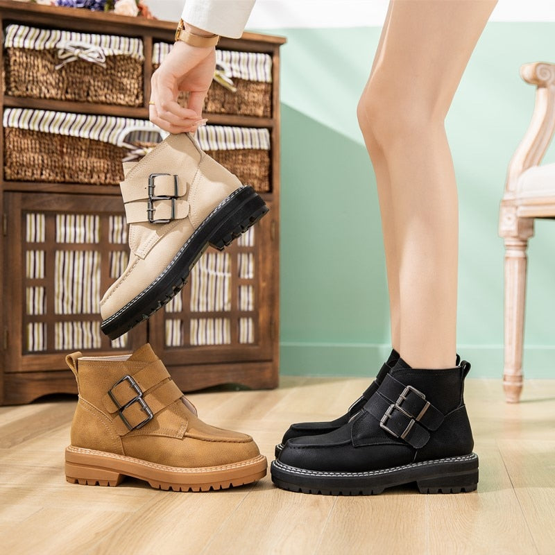 Glasgow - Bottes d'hiver (cuir véritable)