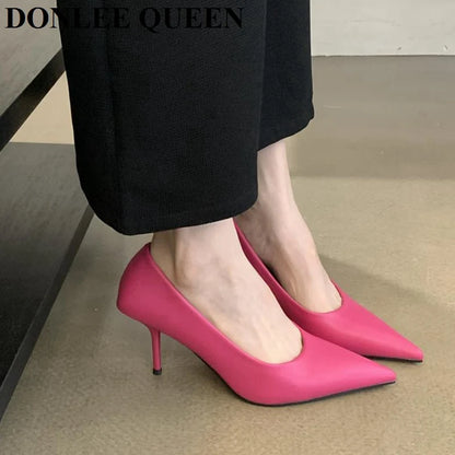 Sapatos de Salto Elegantes com Biqueira Fina – Sofisticação Intemporal