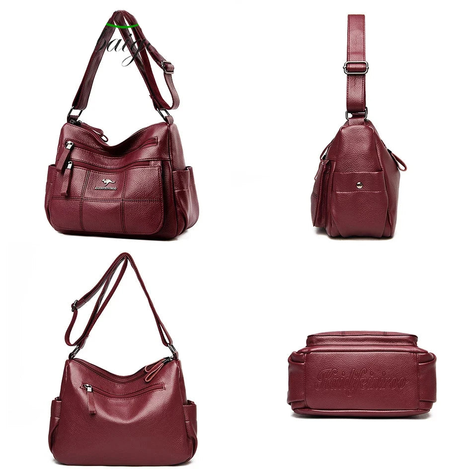 Sac « Nappa Lux » – Cuir végan imperméable au style décontracté haut de gamme