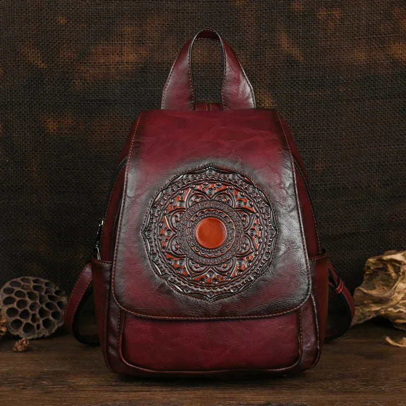 Sac à dos géométrique vintage Laura – Design élégant et de haute qualité