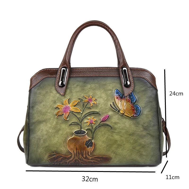 Mala Shell Mariana Vintage – Em Couro Genuíno Premium