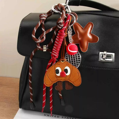 Nouveau produit : pendentif croissant en forme de caneton rôti d'été, accessoire pour sac à dos en forme de cœur, porte-clés
