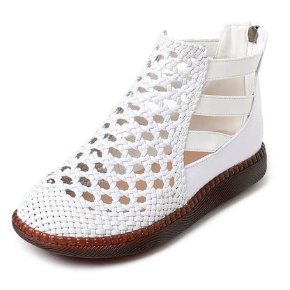 Bottine sandale RAFEZZI Cléopâtre - Confortable et élégante (Cuir véritable)