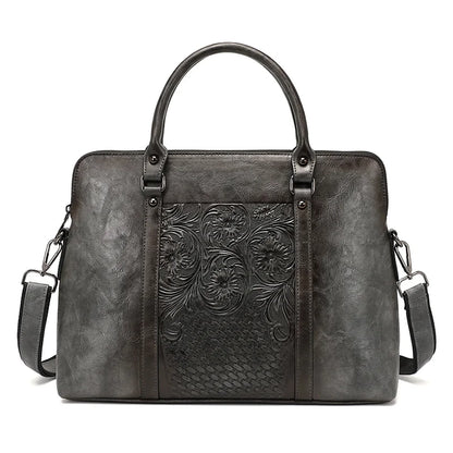 Mala Executiva Helena Vintage – Em Couro Natural Premium