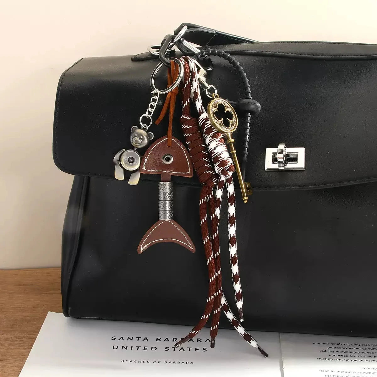 Nouveau produit : pendentif croissant en forme de caneton rôti d'été, accessoire pour sac à dos en forme de cœur, porte-clés