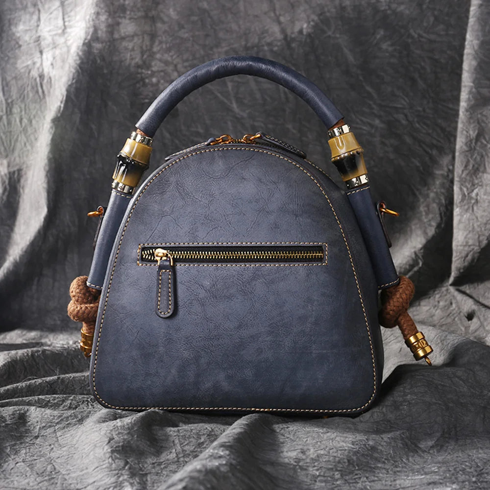 Sac coquillage oriental vintage Mei – Fabriqué en cuir véritable de qualité supérieure