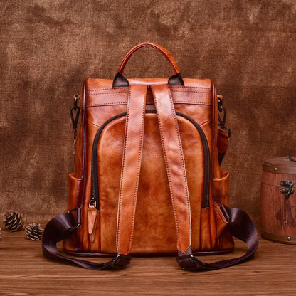Sac à dos vintage Valeria – Fabriqué en cuir véritable de première qualité