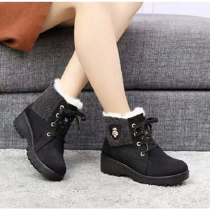 Terenne - Bottes rétro pour femmes avec doublure en laine