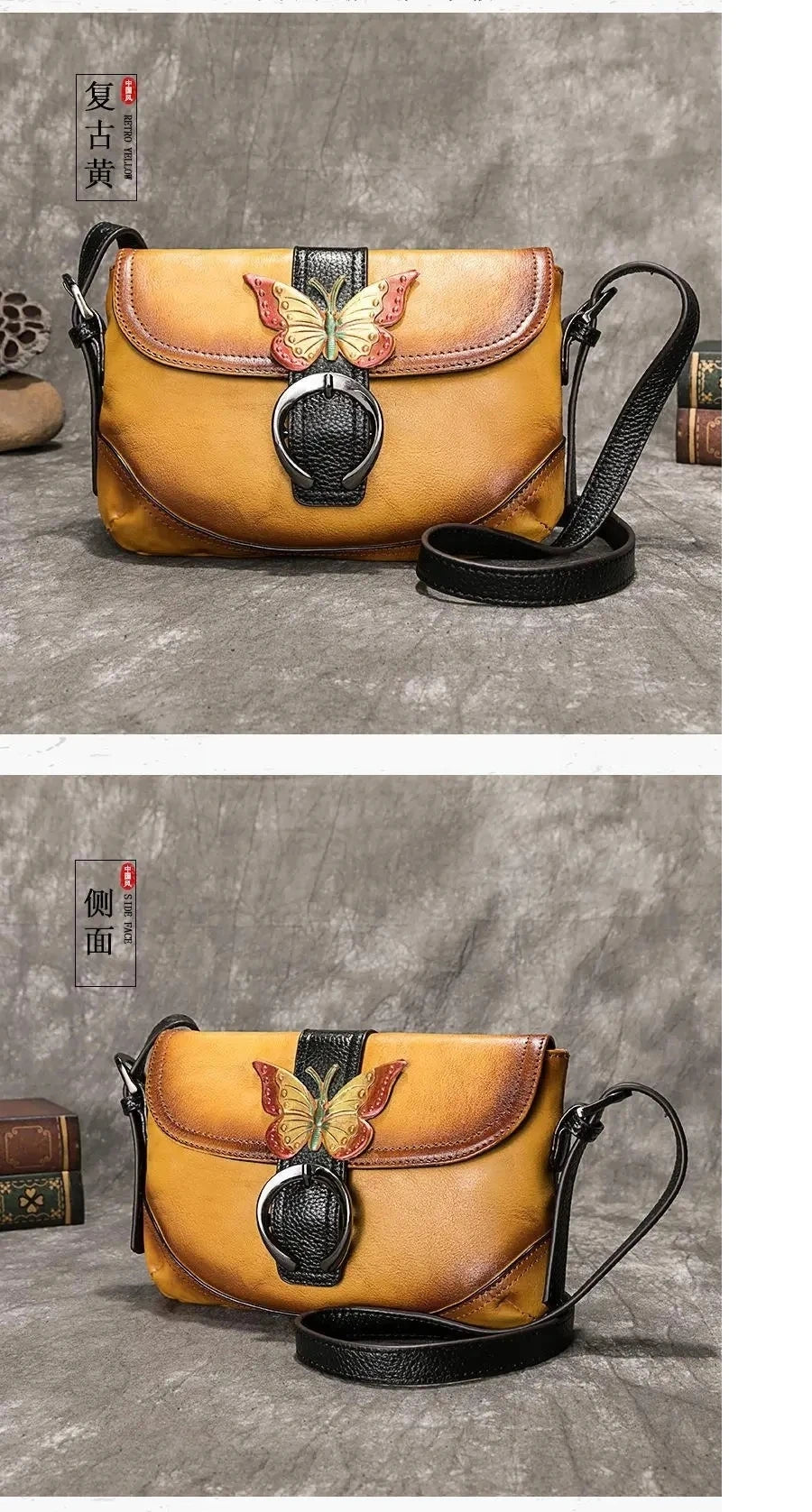 Sac Sofia Vintage Artistique – Fabriqué en cuir véritable de qualité supérieure