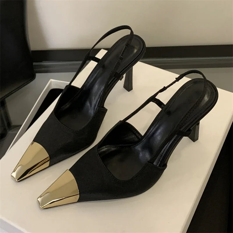 Isabella Luxe – Sapatos Slingback de Salto Alto